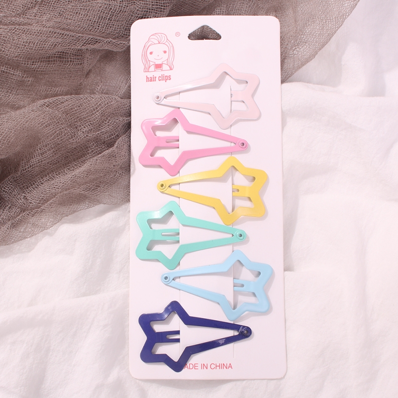 Fashion Drop-shaped Color Alloy Spray Paint Geometry Hair Clip,Hairpins