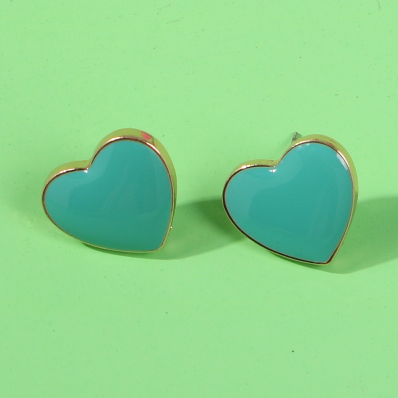 Fashion Black Alloy Drip Heart-shaped Earrings,Stud Earrings