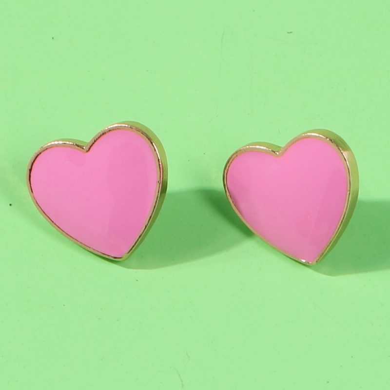 Fashion Black Alloy Drip Heart-shaped Earrings,Stud Earrings