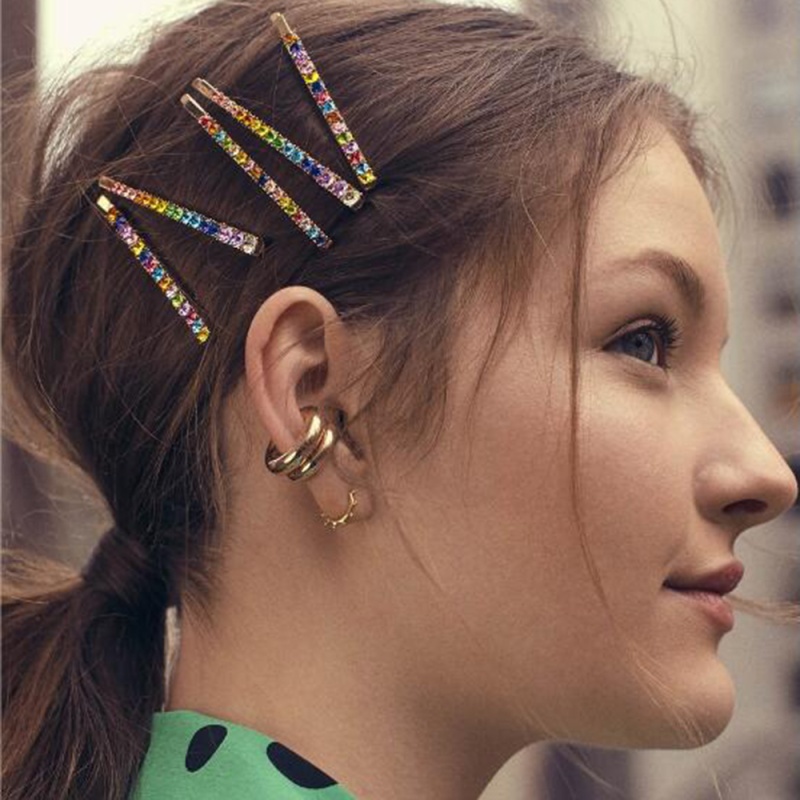 Fashion Gold Color Drill Alloy Diamond Hair Clip Set,Hairpins