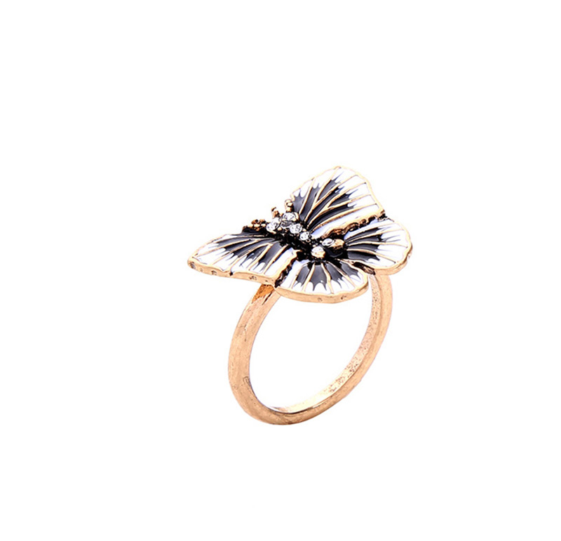 Fashion Butterfly Butterfly Drop Glazed Diamond Ring,Fashion Rings