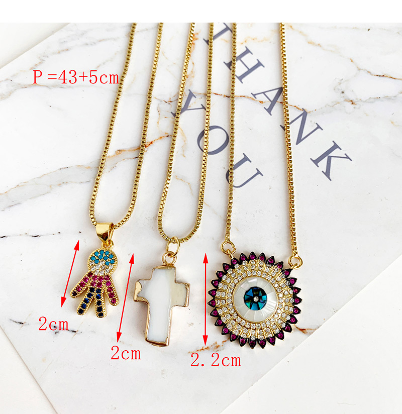 Fashion Gold Copper Shell Cross Necklace,Necklaces