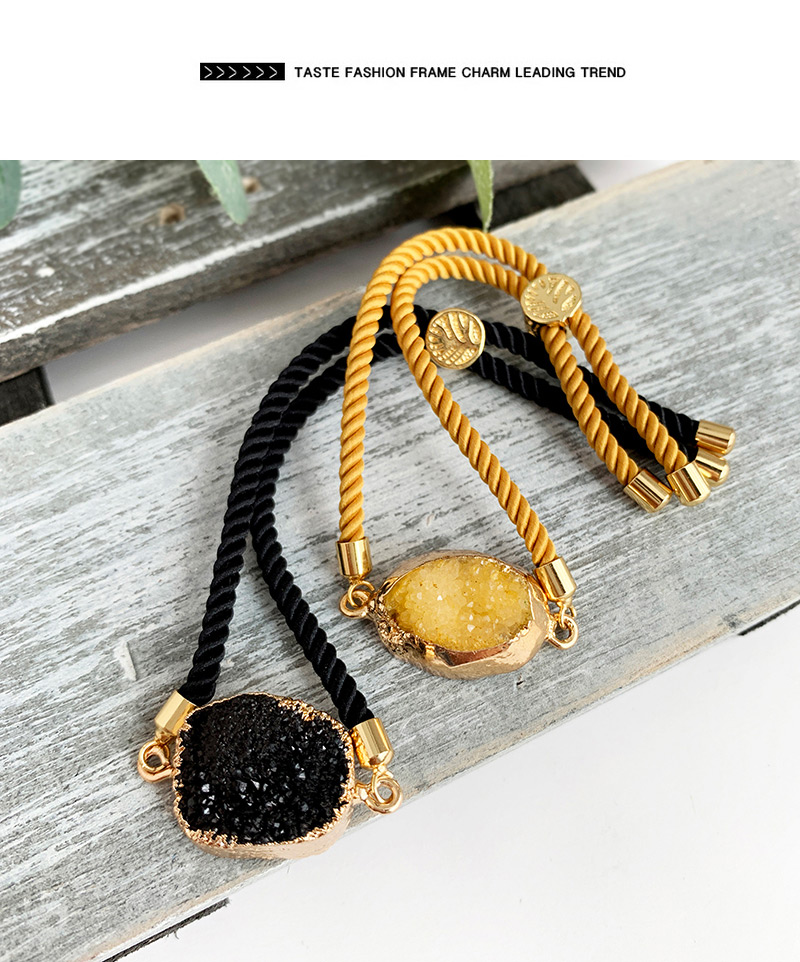 Fashion Black Copper Natural Stone Geometric Necklace,Necklaces