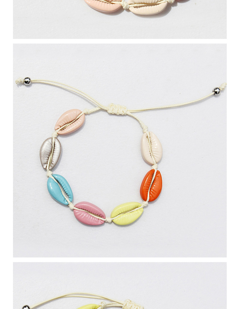 Fashion Rainbow Color Alloy Woven Shell Bracelet,Fashion Bracelets
