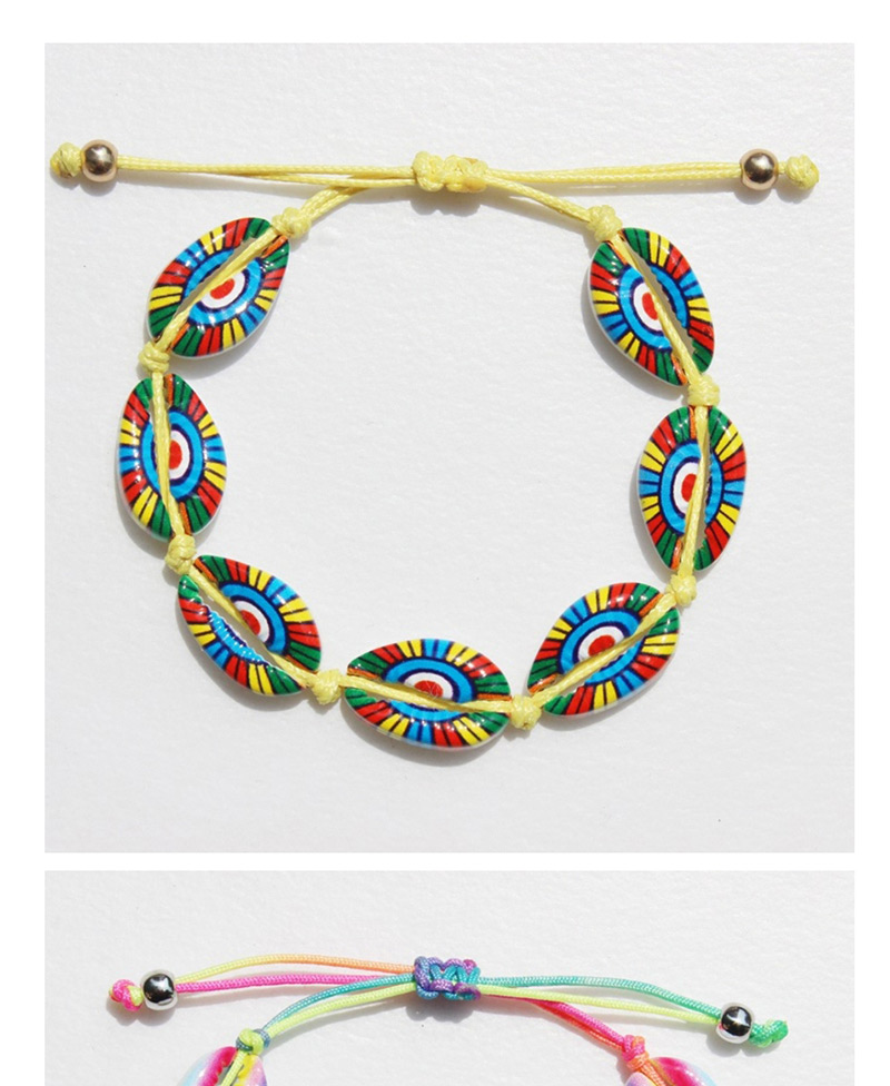Fashion Colorful Circle Alloy Shell Weave Bracelet,Fashion Bracelets