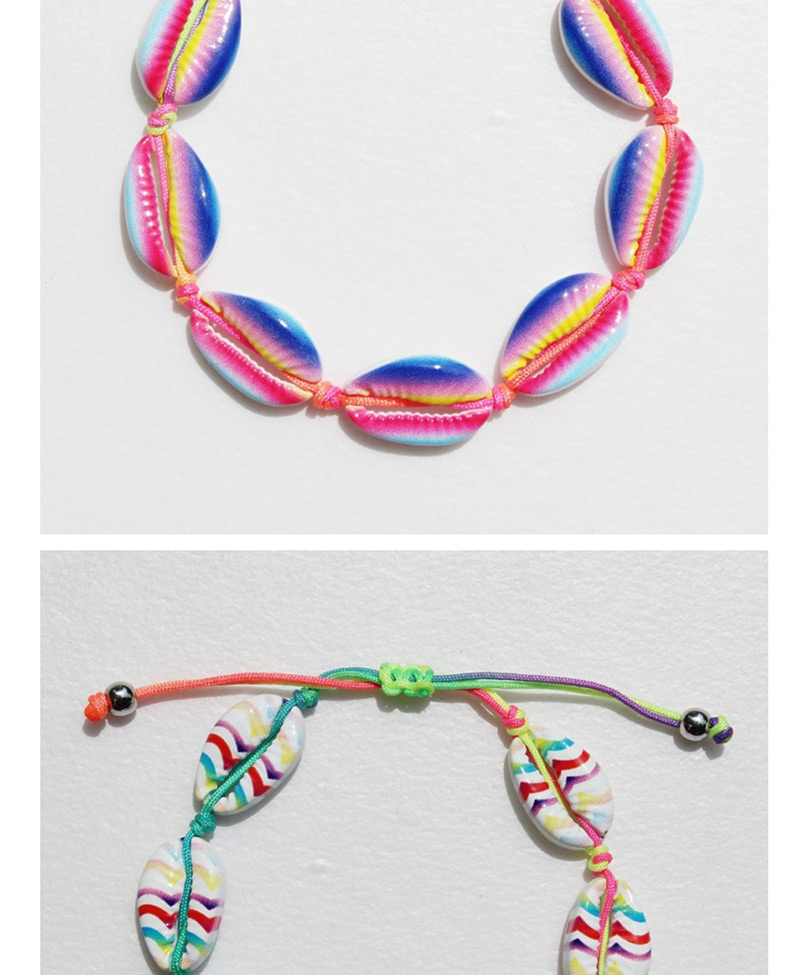 Fashion Rainbow Color Alloy Shell Weave Bracelet,Fashion Bracelets
