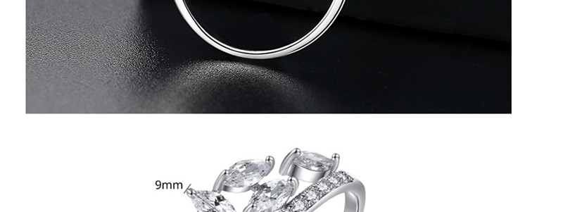 Fashion Platinum Copper Inlaid Zirconium Crown Ring,Rings