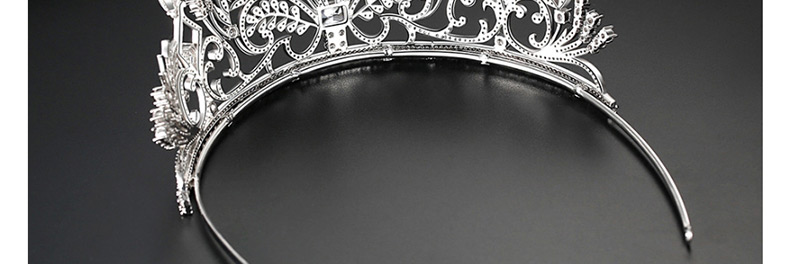 Fashion Platinum Crown Copper Inlaid Zirconium Headband,Head Band