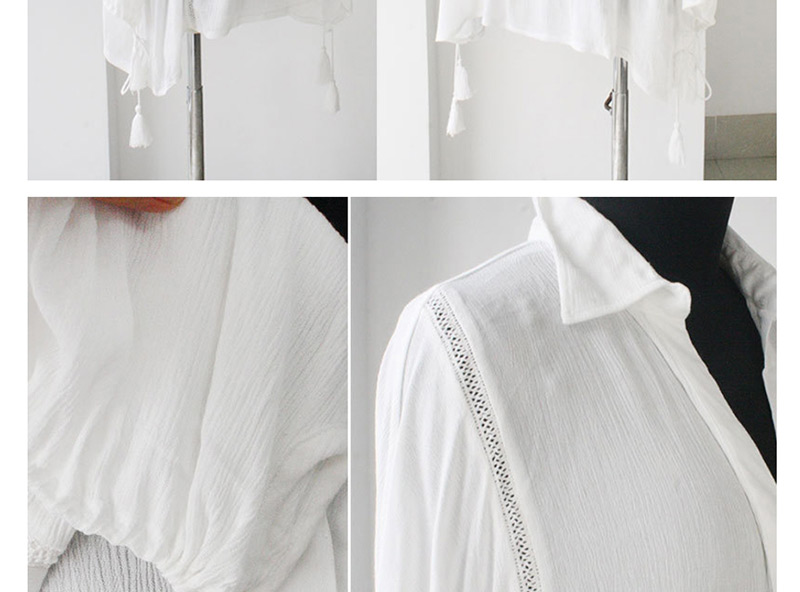 Fashion White Human Cotton Sunscreen Blouse,Sunscreen Shirts