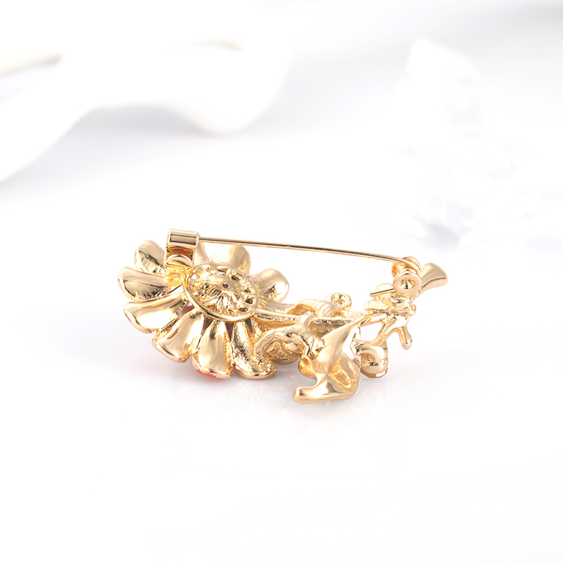 Fashion Color Crystal Pearl Drip Flower Brooch,Korean Brooches