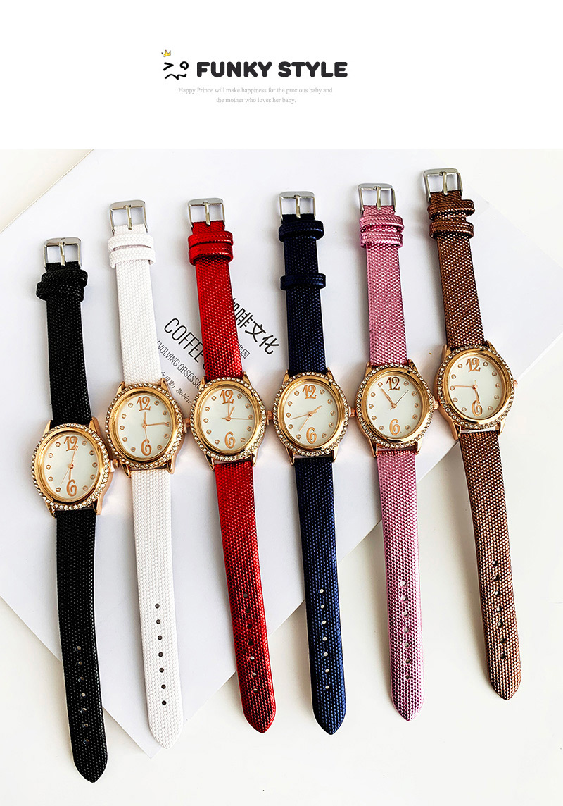 Fashion Brown Pu Skin Alloy Oval Watch,Ladies Watches