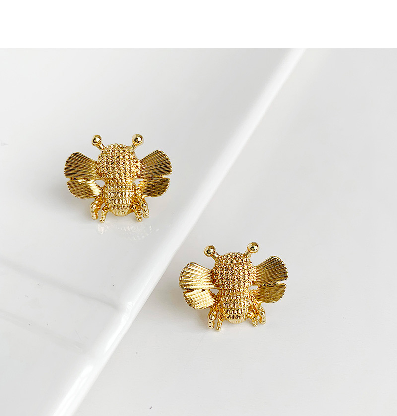 Fashion Gold Alloy Bee Stud Earring,Stud Earrings