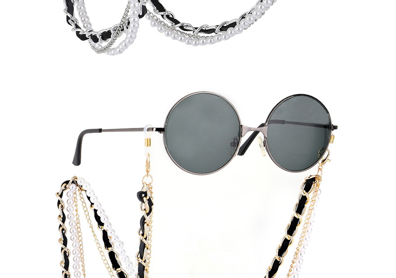 Fashion Silver Multi-layer Fringed Pearl Chain,Sunglasses Chain