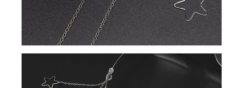 Fashion Silver Metal Color-protected Hollow Five-star Glasses Chain,Sunglasses Chain