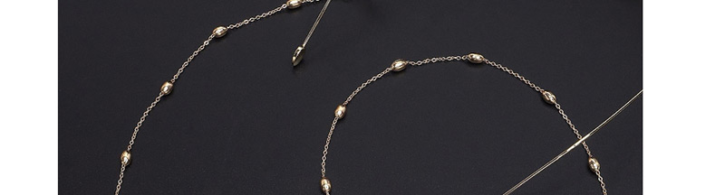 Fashion Gold Oval Beaded Copper Bead Chain,Sunglasses Chain