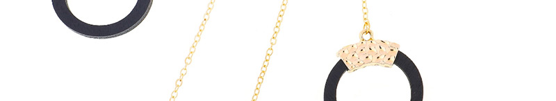 Fashion Gold Non-slip Metal Wood Black Round Glasses Chain,Sunglasses Chain