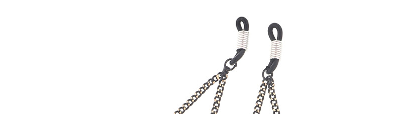 Fashion Black Hanging Neck Big Five-pointed Star Chain Glasses Chain,Sunglasses Chain
