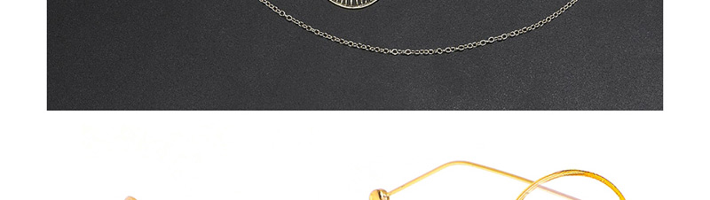 Fashion Gold Non-slip Metal Fan-shaped Leaf Glasses Chain,Sunglasses Chain