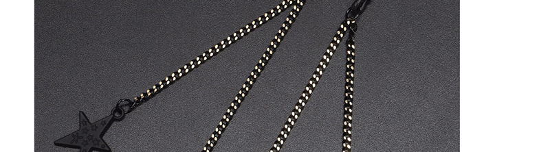 Fashion Black Hanging Neck Irregular Star Chain Glasses Chain,Sunglasses Chain