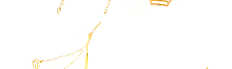 Fashion Gold Non-slip Metal Princess Crown Glasses Chain,Sunglasses Chain