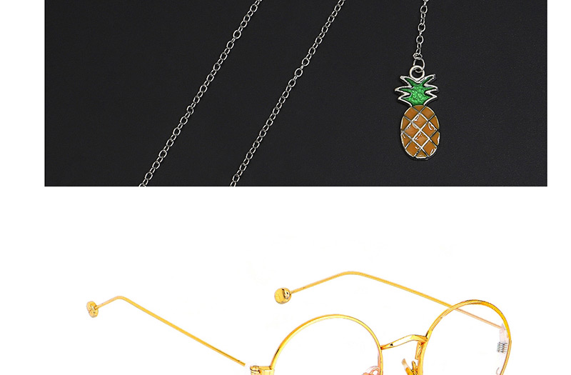 Fashion Gold Non-slip Metal Fruit Pineapple Glasses Chain,Sunglasses Chain