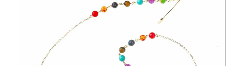 Fashion Gold Natural Stone Colorful Beads 8mm Glasses Chain,Sunglasses Chain