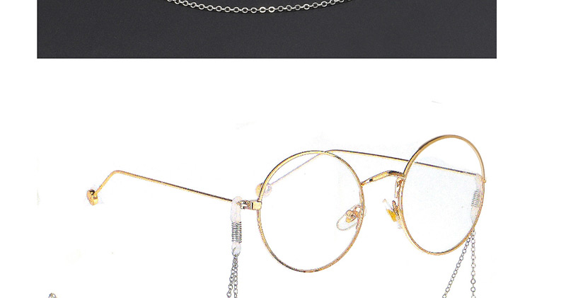 Fashion Silver Non-slip Metal Five-star Zircon Glasses Chain,Sunglasses Chain