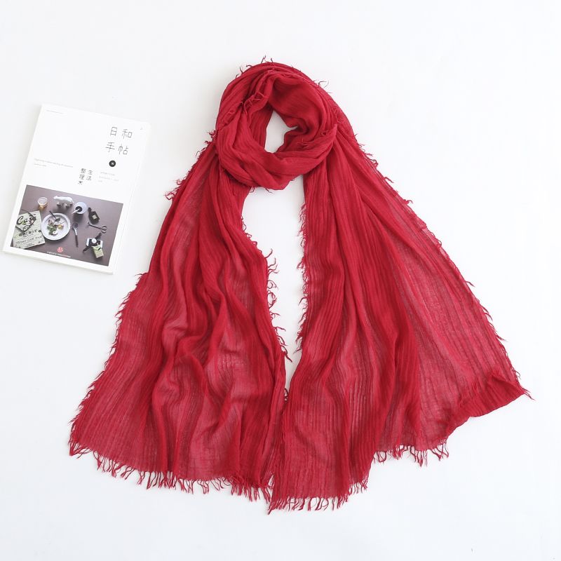 Fashion Red Solid Color Silk Scarf Shawl Sunscreen,Thin Scaves