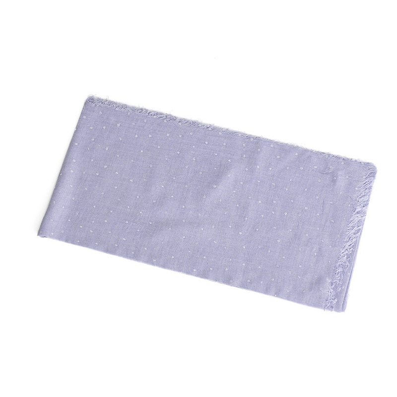 Fashion Light Purple Small Dot Flocked Silk Scarf Shawl,Thin Scaves