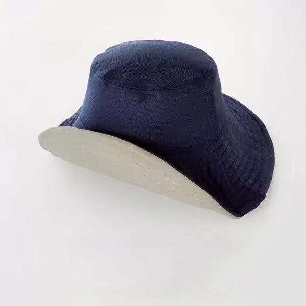 Fashion Black + Blue And White Stripes Double-sided Fisherman Hat,Sun Hats