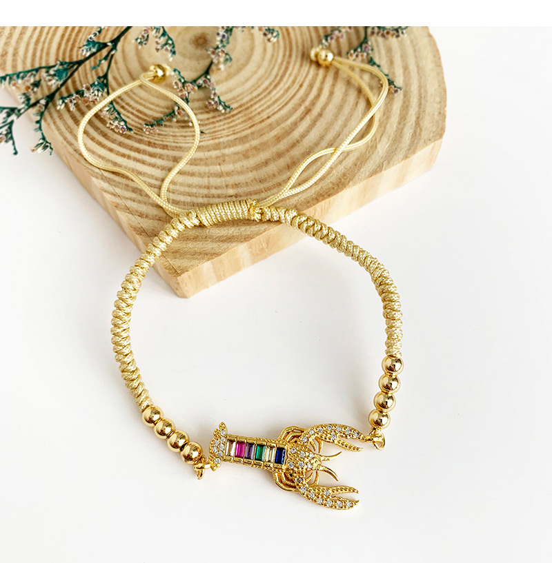 Fashion Gold Copper Inlaid Zircon Prawns Bracelet,Bracelets