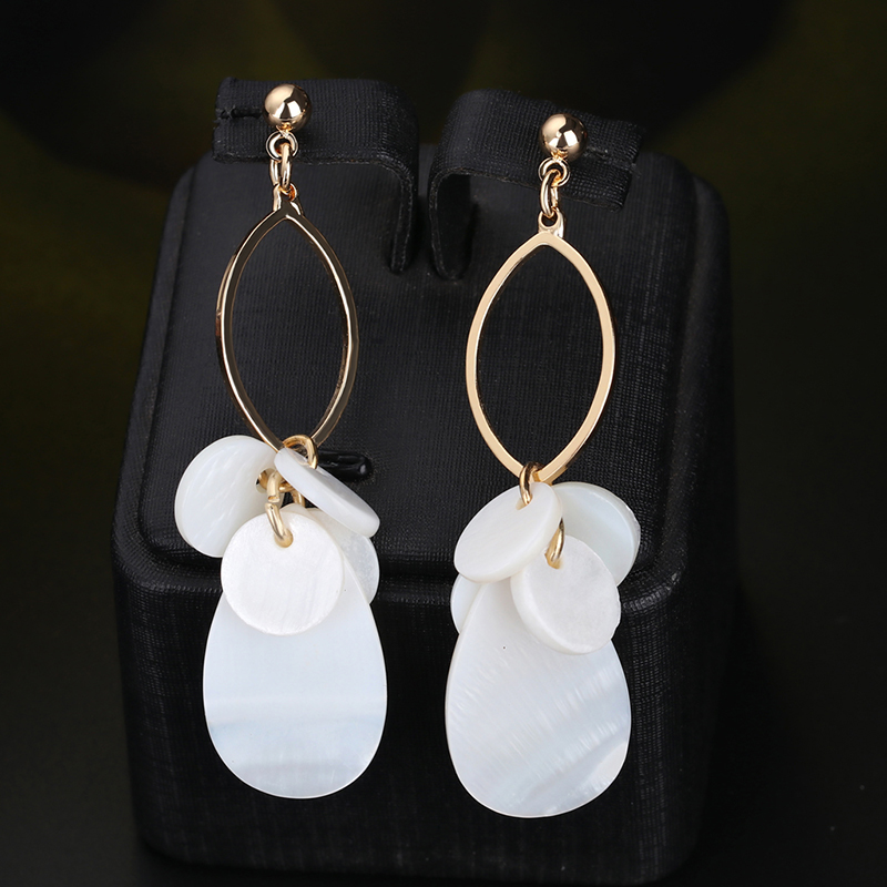 Fashion Real Gold Alloy Shell Ring Earrings,Korean Brooches