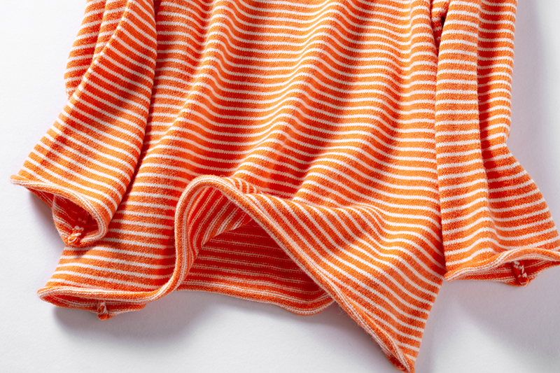 Fashion Orange Striped Pullover,Sweater