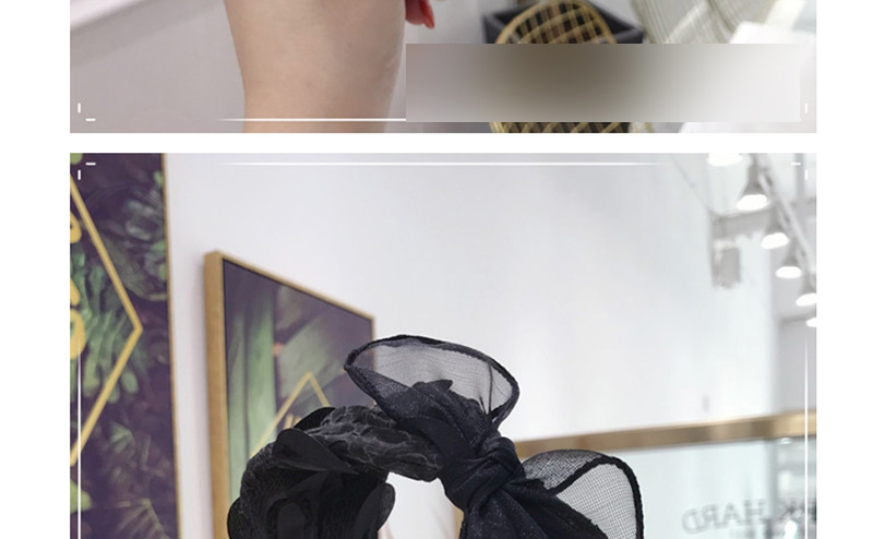 Fashion Yellow Feather Mesh Bow Wide-brimmed Headband,Head Band