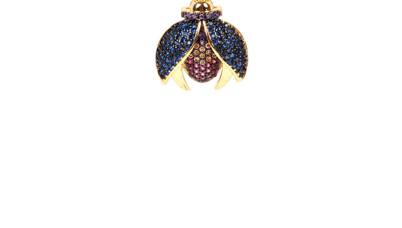 Fashion Gold Micro-inlaid Diamond Beetle Titanium Steel Necklace,Necklaces
