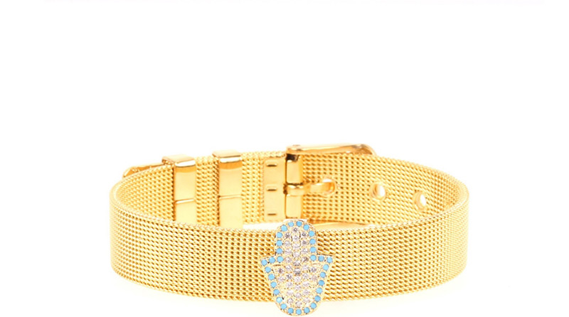 Fashion Gold Plated Gold-coloured Micro-inlaid Zircon Palm Bracelet,Bracelets