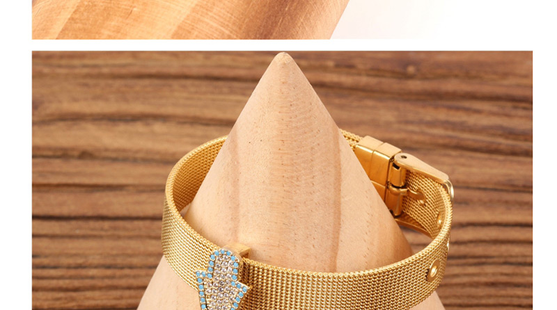 Fashion Gold Plated Gold-coloured Micro-inlaid Zircon Palm Bracelet,Bracelets
