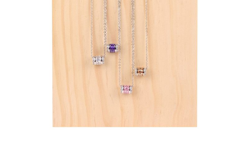 Fashion Purple Zircon Bead Necklace,Necklaces