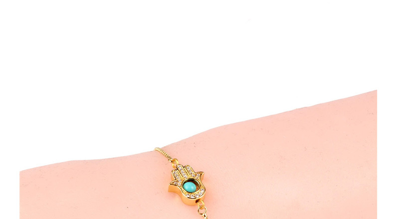Fashion Gold Copper Micro-inlaid Palm Pull Bracelet,Bracelets