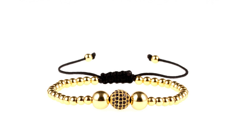Fashion Gold Micro-studded Steel Ball Bracelet,Bracelets