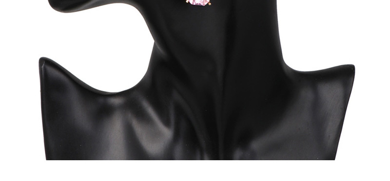 Fashion Pink Glass Drill Inlaid Earrings,Drop Earrings