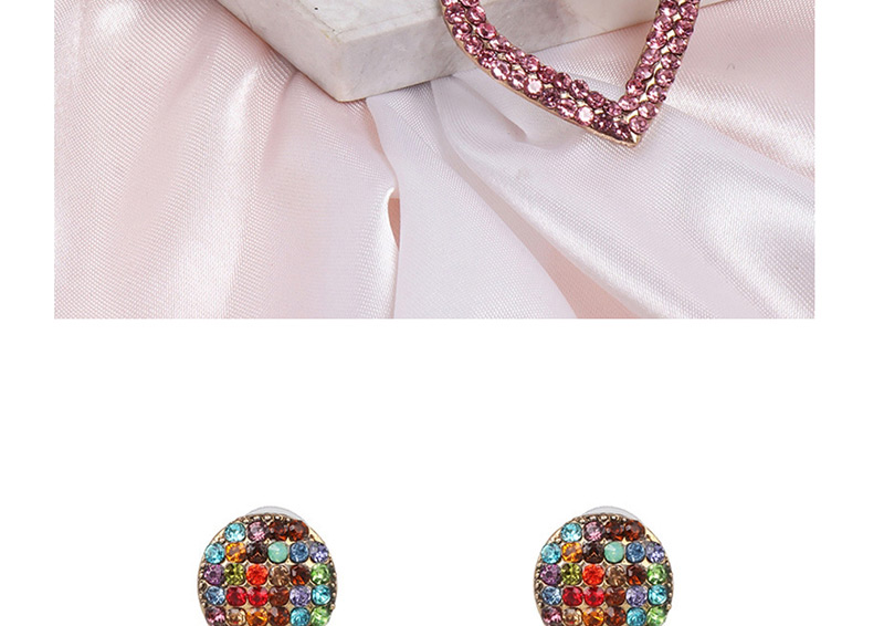Fashion Color Love Diamond Stud Earrings,Drop Earrings