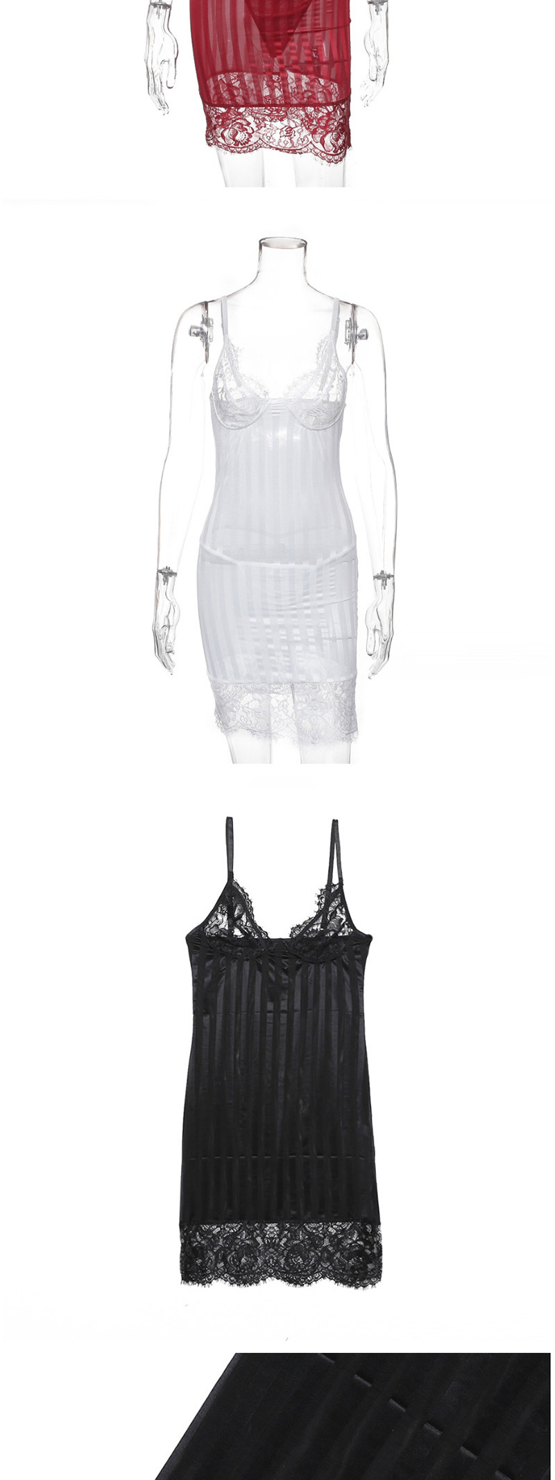 Fashion White Sling Lace Waist Skirt,SLEEPWEAR & UNDERWEAR