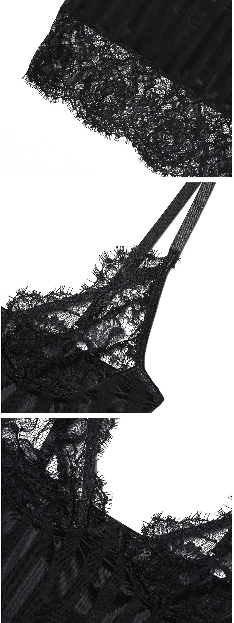 Fashion Black Sling Lace Waist Skirt,SLEEPWEAR & UNDERWEAR