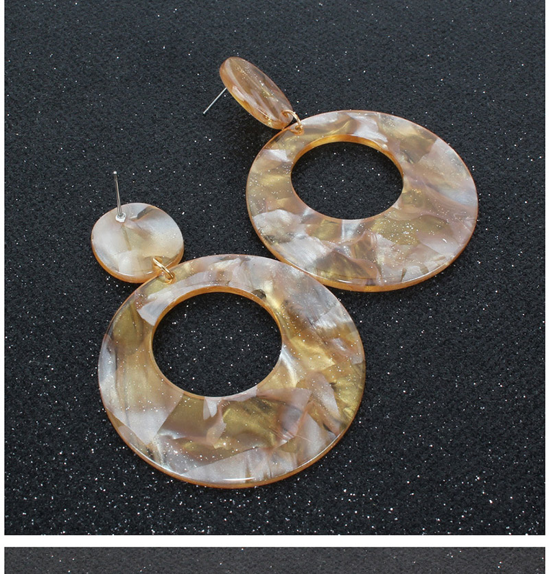 Fashion Khaki Acrylic Plate Earrings,Drop Earrings