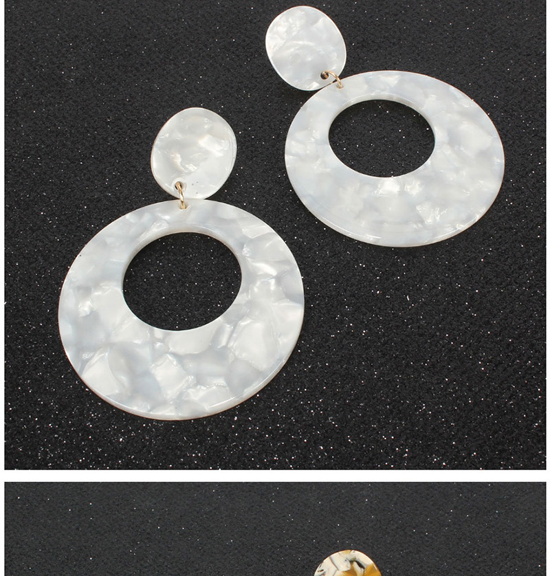Fashion White Acrylic Plate Earrings,Drop Earrings