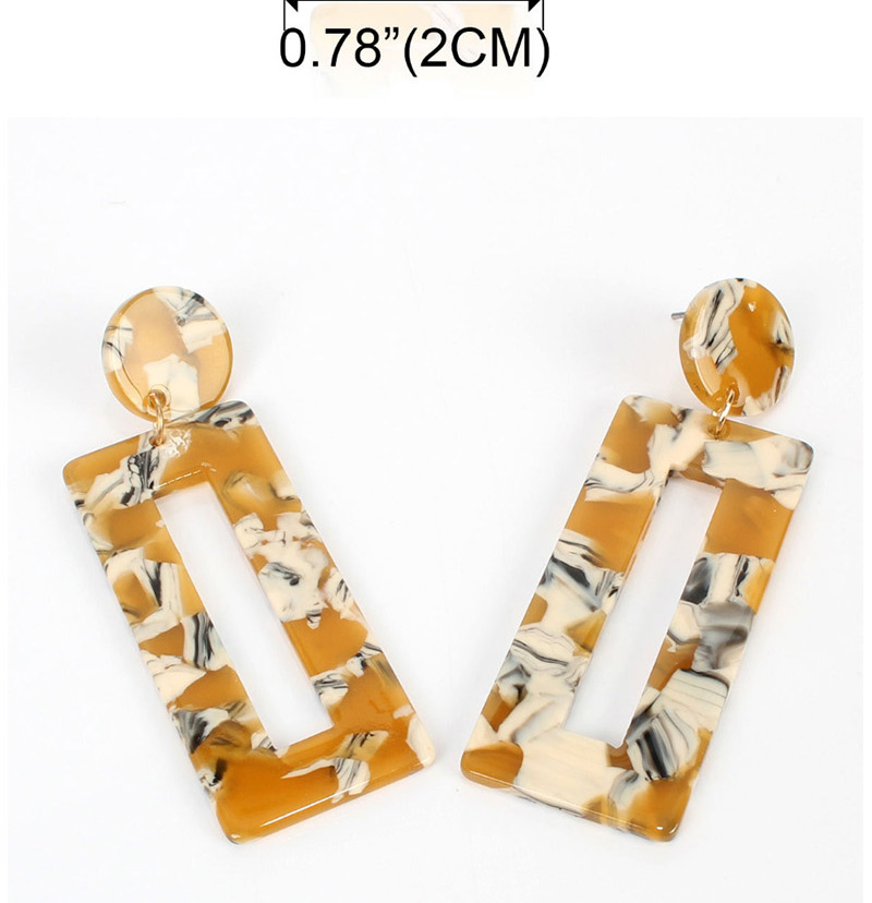 Fashion Khaki Acrylic Geometric Resin Earrings,Drop Earrings