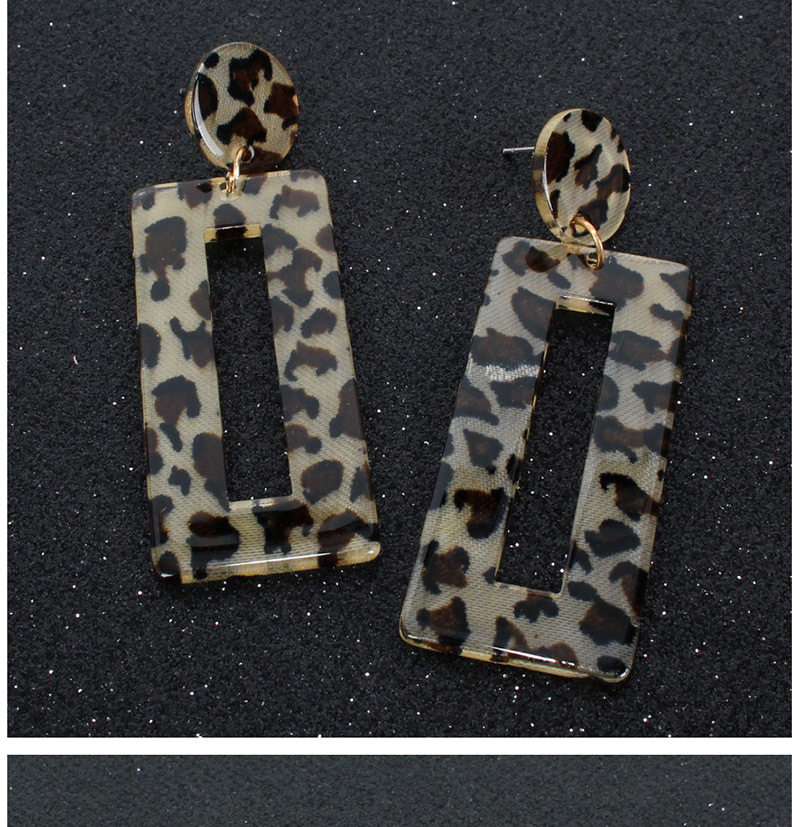 Fashion Leopard Acrylic Geometric Resin Earrings,Drop Earrings