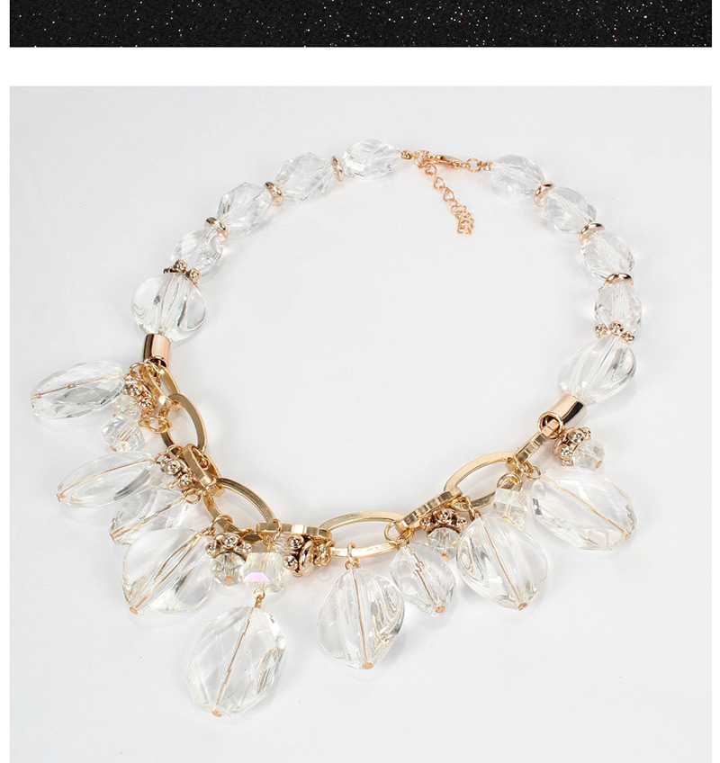 Fashion White Shaped Transparent Acrylic Necklace,Pendants