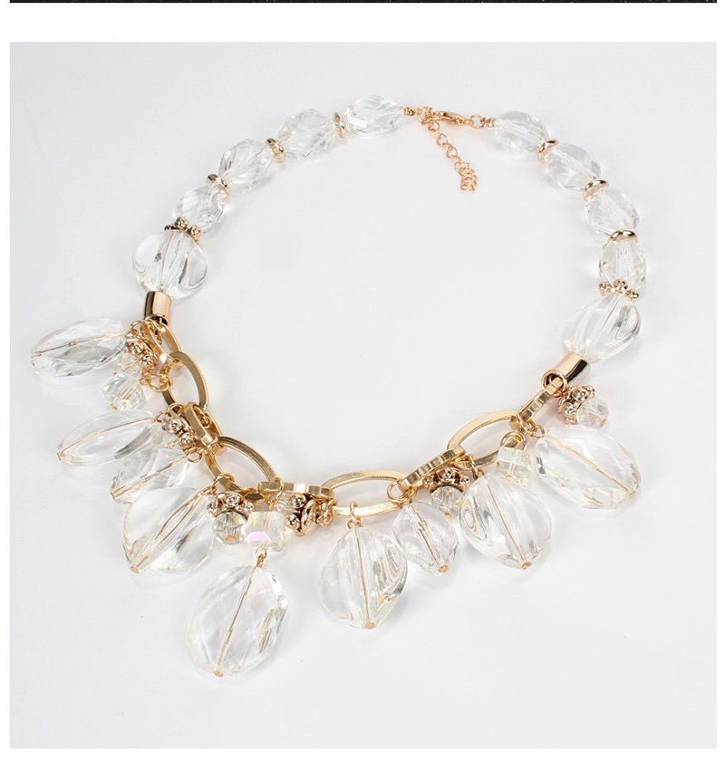Fashion White Shaped Transparent Acrylic Necklace,Pendants